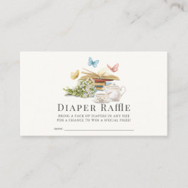 Nytt kapitel Bok Baby Shower Diaper Raffle Biljett Tilläggskort