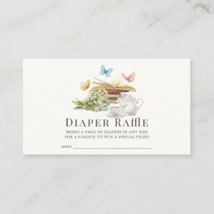 Nytt kapitel Bok Baby Shower Diaper Raffle Biljett Tilläggskort