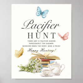 Nytt kapitel Bok Baby Shower Game Nappar Hunt Poster