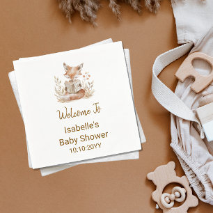 Nytt kapitel börjar Fox Storybook Baby Shower Pappersservett