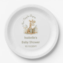 Nytt kapitel börjar Giraffe Storybook Baby Shower