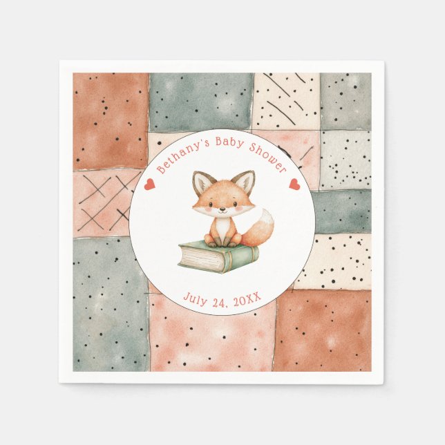 Nytt kapitel börjar Storybook Baby Shower Pappersservett (Framsidan)