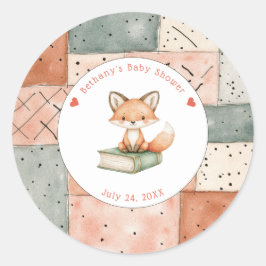 Nytt kapitel börjar Storybook Baby Shower Runt Klistermärke