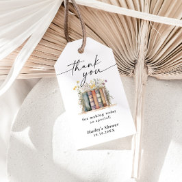 Nytt kapitel börjar Vild blomster Baby Shower Presentetikett