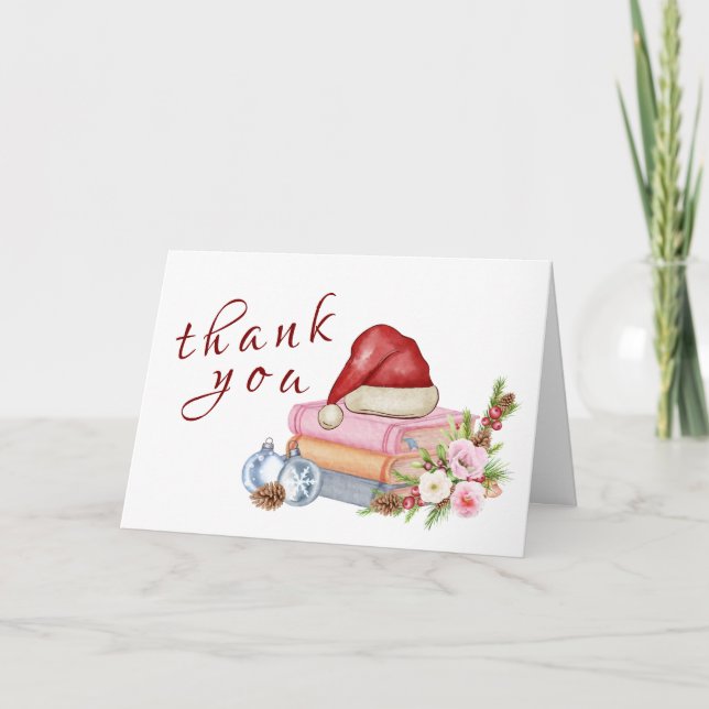 Nytt kapitel börjar Vinterblommor Baby Shower Tack Kort (Framsida)
