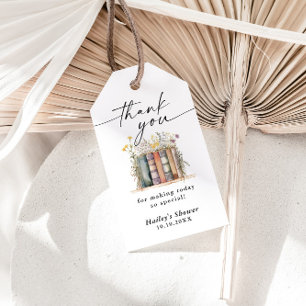 Nytt kapitel börjar Wildflower Baby Shower Presentetikett