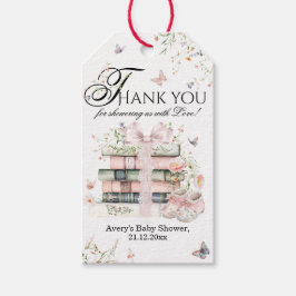 Nytt kapitel Påbörja Bok Wildblomma Flicka Shower Presentetikett