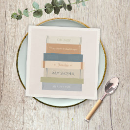 Nytt kapitel Storybook Bok Oh Baby Shower Pappersservett