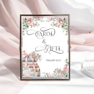 Nytt kapitel Storybook Bow-kort och Blommigtar Poster