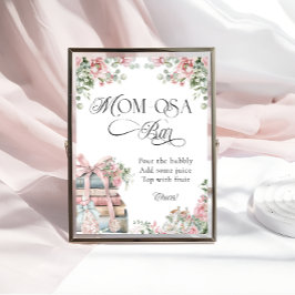 Nytt kapitel Storybook Rosa Blommigt Mamma-osa Pub Poster