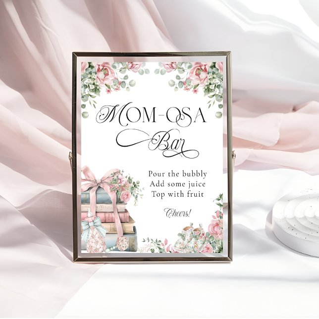 Nytt kapitel Storybook Rosa Blommigt Mamma-osa Pub Poster (Skapare uppladdad)