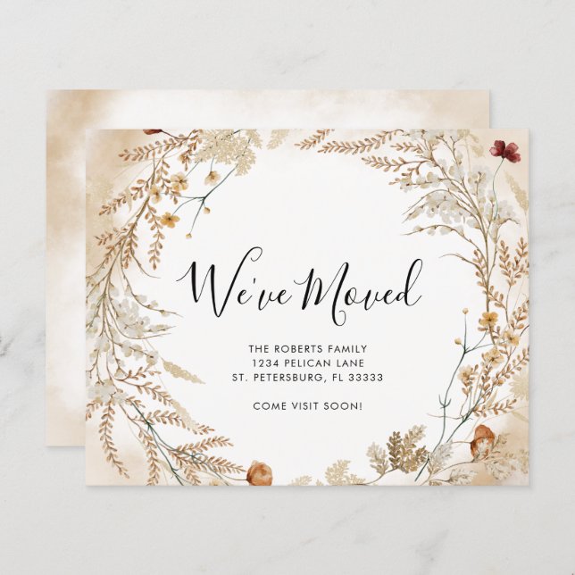 Nytt kort för Flytta av jokrosblommor i hemmet (Fram/baksida)