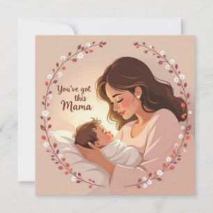 Nytt kort för mamma med varmt och hjärtligt meddel