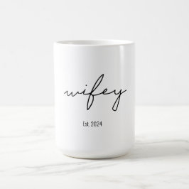 Nytt låst Wifey Cute-skript Kaffemugg