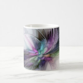 Nytt liv, färglös Abstrakt Fractal Art Fantasy Kaffemugg