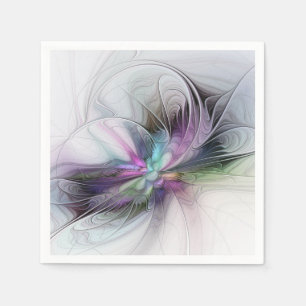 Nytt liv, färglös Abstrakt Fractal Art Fantasy Pappersservett