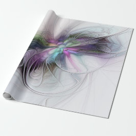 Nytt liv, färglös Abstrakt Fractal Art Fantasy Presentpapper