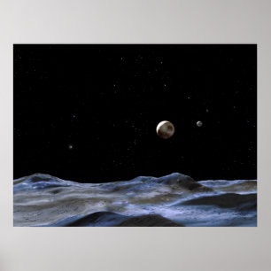 Nytt Måne runt Pluto Poster