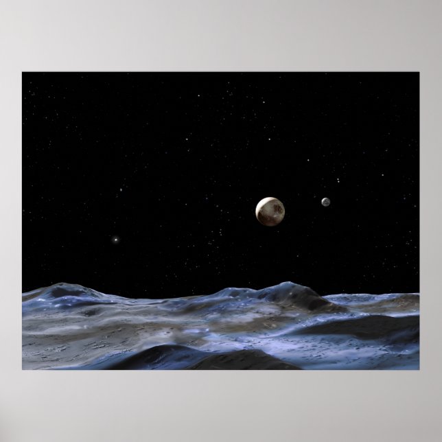 Nytt Måne runt Pluto Poster (Framsidan)