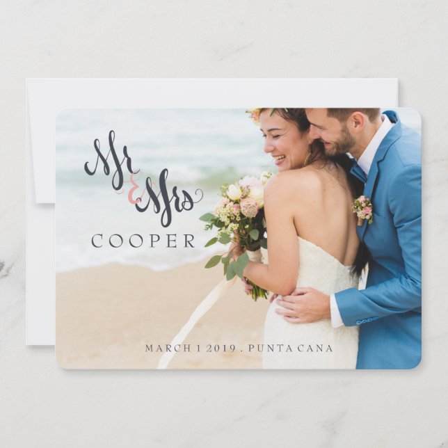 Nytt meddelande från Modern Elopement Giftermål Inbjudningar (Framsida)