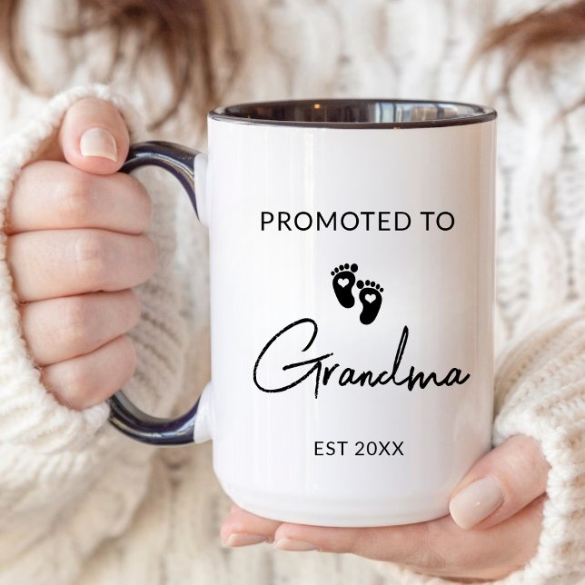 Nytt meddelande om farmor Grandpa Baby Gravid Mugg (Skapare uppladdad)