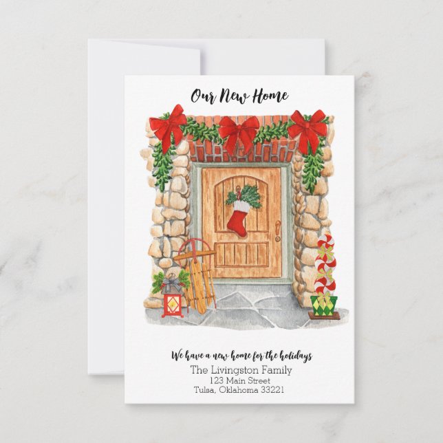 Nytt meddelande om Flytta av startdörr vid jul Inbjudningar (Framsida)