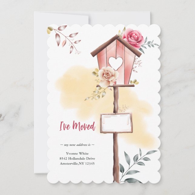 Nytt meddelande om Flytta i Kärlek hemma Inbjudningar (Framsida)