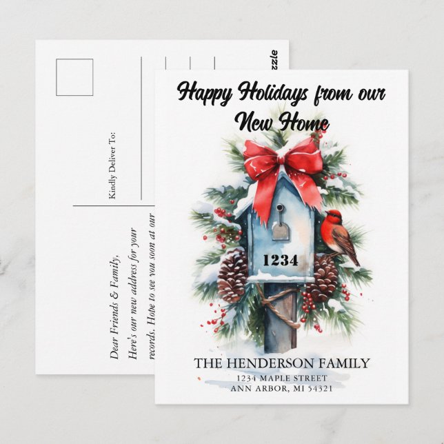 Nytt meddelande om Flytta på hemmaplan för Helgdag Vykort (Fram/baksida)