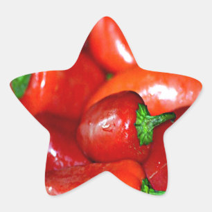 Nytt - mexico Chilipeppar (Chile) Stjärnformat Klistermärke