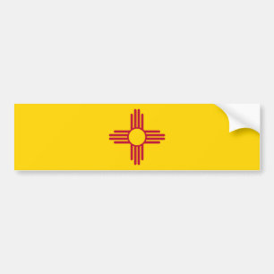 Nytt - mexico/mexicansk statlig flagga (Zia), Bildekal