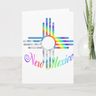 Nytt - mexico regnbågeZia symbol Kort