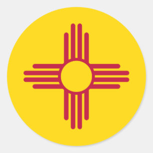 Nytt - mexico statlig flagga runt klistermärke