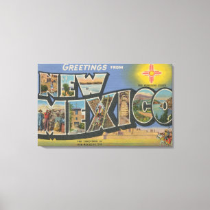 Nytt MexicoLarge brev ScenesNew Mexico Canvastryck
