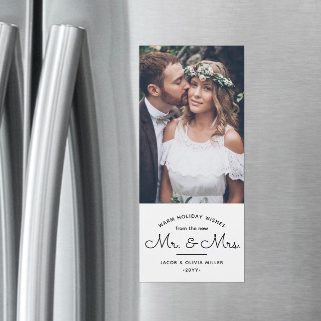 Nytt Mr & Mrs Newlyweds Magnetic Photo Helgdag Car (Skapare uppladdad)