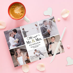 Nytt Mr. och mrs Bröllop Photo - tack. Tack Kort