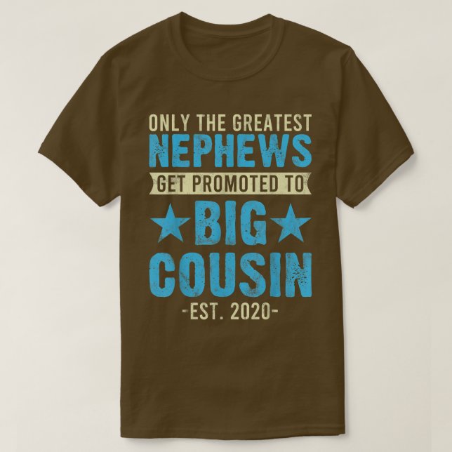 Nytt Nephew-befordrat till Big Cousin 2020 Pregnan T Shirt (Design framsida)