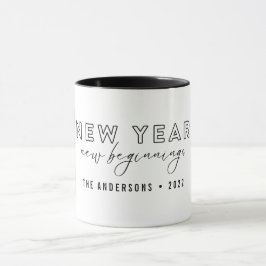 Nytt nyår - nystart - två foto-Anpassningsbar Mugg
