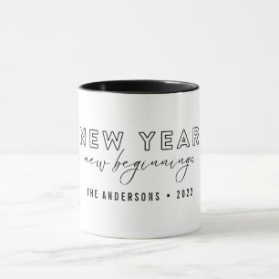 Nytt nyår - nystart - två foto-Anpassningsbar Mugg
