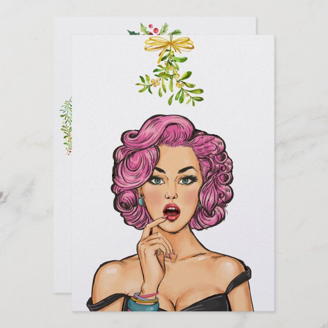 Nytt nyårs- eller julinbjudan inbjudningar (Fram/baksida)