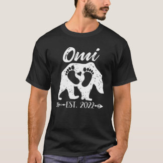 Nytt omi Grandma Bear Est 2022 Baby Shower Announc T Shirt