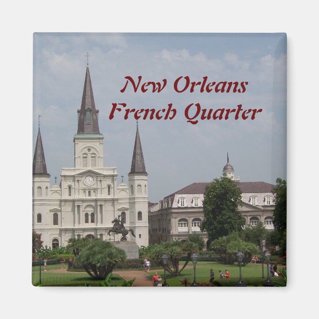 Nytt Orleans-Fransk kvartal Magnet (Framsidan)