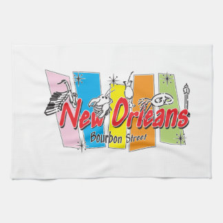 Nytt Orleans Retro-utseende Kökshandduk