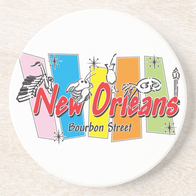 Nytt Orleans Retro-utseende Underlägg Sandsten (Framsidan)