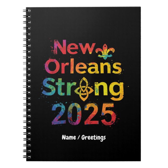 Nytt Orleans Starkt 2025 inspirerande NOLA-Pride Anteckningsbok (Framsidan)