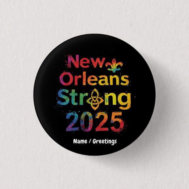 Nytt Orleans Starkt 2025 inspirerande NOLA-Pride Knapp (Framsida)