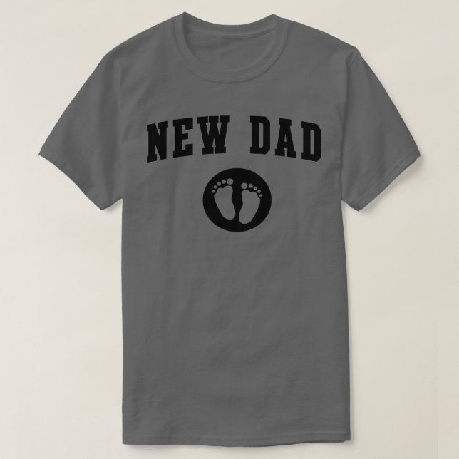 Nytt pappa Baby Feet T Shirt (Design framsida)