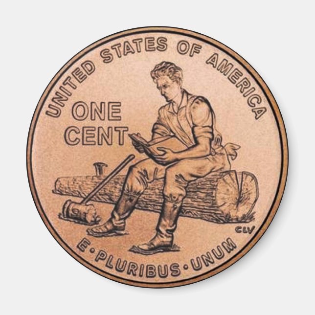 Nytt penny 1 magnet (Framsidan)