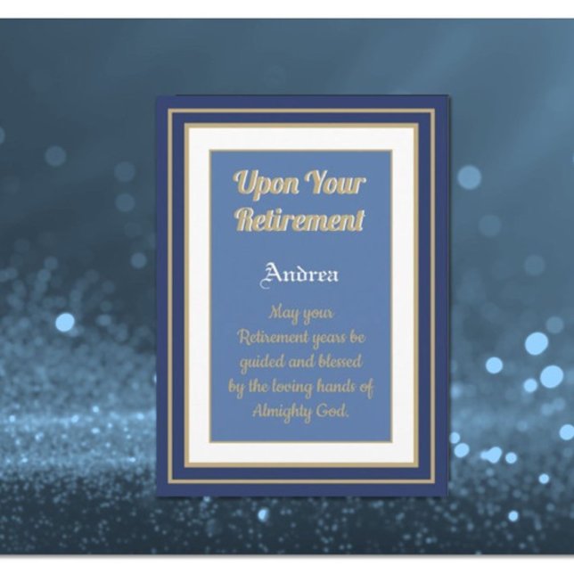 Nytt! Pension välsignelsekort Kort (Skapare uppladdad)