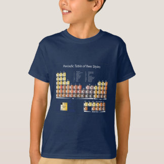 Nytt periodiskt bord av ölstilar tee shirt