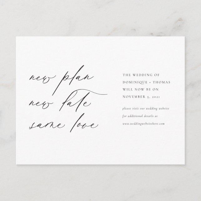 Nytt planeringsdatum Kärlek Vykort (Framsida)